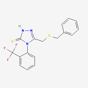 5-[(benzylthio)methyl]-4-[2-(trifluoromethyl)phenyl]-4H-1,2,4-triazole-3-thiol