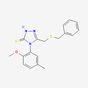 5-[(benzylthio)methyl]-4-(2-methoxy-5-methylphenyl)-4H-1,2,4-triazole-3-thiol