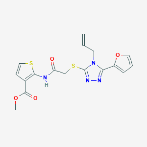 molecular formula C17H16N4O4S2 B4273207 methyl 2-[({[5-(furan-2-yl)-4-(prop-2-en-1-yl)-4H-1,2,4-triazol-3-yl]sulfanyl}acetyl)amino]thiophene-3-carboxylate CAS No. 590358-32-0