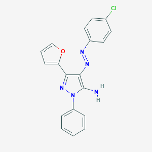 4-[(4-chlorophenyl)diazenyl]-3-(2-furyl)-1-phenyl-1H-pyrazol-5-amine