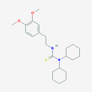 molecular formula C23H36N2O2S B4273232 1,1-Dicyclohexyl-3-[2-(3,4-dimethoxyphenyl)ethyl]thiourea 