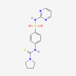 N-[4-(pyrimidin-2-ylsulfamoyl)phenyl]pyrrolidine-1-carbothioamide