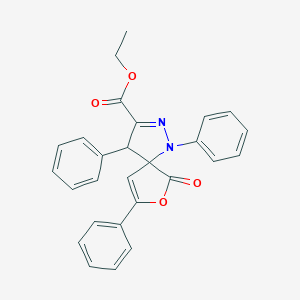 molecular formula C27H22N2O4 B427326 Ethyl 6-oxo-1,4,8-triphenyl-7-oxa-1,2-diazaspiro[4.4]nona-2,8-diene-3-carboxylate 