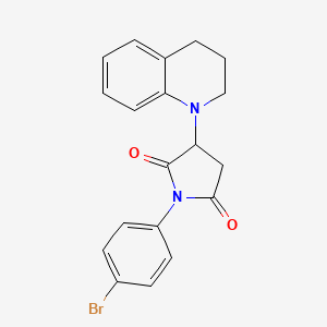 molecular formula C19H17BrN2O2 B4273261 1-(4-bromophenyl)-3-(3,4-dihydroquinolin-1(2H)-yl)pyrrolidine-2,5-dione 