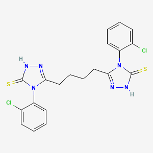 5,5'-(1,4-butanediyl)bis[4-(2-chlorophenyl)-4H-1,2,4-triazole-3-thiol]