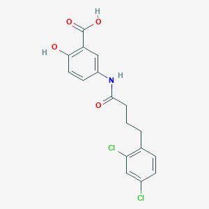 molecular formula C17H15Cl2NO4 B4273307 5-{[4-(2,4-dichlorophenyl)butanoyl]amino}-2-hydroxybenzoic acid 