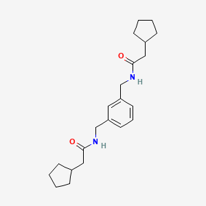 molecular formula C22H32N2O2 B4273311 2-CYCLOPENTYL-N-({3-[(2-CYCLOPENTYLACETAMIDO)METHYL]PHENYL}METHYL)ACETAMIDE 