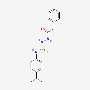 molecular formula C18H21N3OS B4273328 N-(4-isopropylphenyl)-2-(phenylacetyl)hydrazinecarbothioamide 