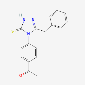 1-[4-(3-benzyl-5-mercapto-4H-1,2,4-triazol-4-yl)phenyl]ethanone