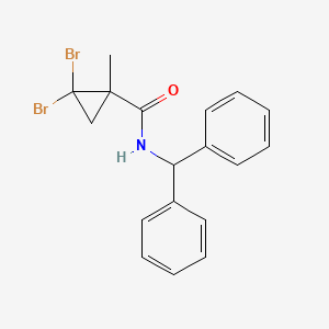 2,2-dibromo-N-(diphenylmethyl)-1-methylcyclopropanecarboxamide