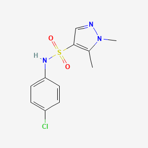 N-(4-CHLOROPHENYL)-15-DIMETHYL-1H-PYRAZOLE-4-SULFONAMIDE