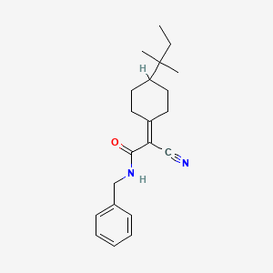 N-benzyl-2-cyano-2-[4-(1,1-dimethylpropyl)cyclohexylidene]acetamide