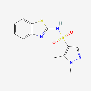 molecular formula C12H12N4O2S2 B4273419 N-(13-BENZOTHIAZOL-2-YL)-15-DIMETHYL-1H-PYRAZOLE-4-SULFONAMIDE 