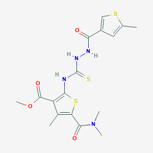 methyl 5-[(dimethylamino)carbonyl]-4-methyl-2-[({2-[(5-methyl-3-thienyl)carbonyl]hydrazino}carbonothioyl)amino]-3-thiophenecarboxylate