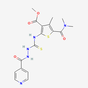 methyl 5-[(dimethylamino)carbonyl]-2-{[(2-isonicotinoylhydrazino)carbonothioyl]amino}-4-methyl-3-thiophenecarboxylate