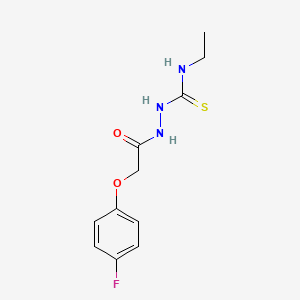 molecular formula C11H14FN3O2S B4273451 N-ethyl-2-[(4-fluorophenoxy)acetyl]hydrazinecarbothioamide 