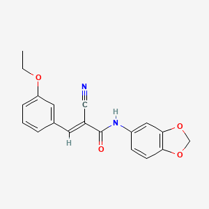 N-1,3-benzodioxol-5-yl-2-cyano-3-(3-ethoxyphenyl)acrylamide