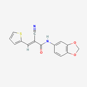 N-1,3-benzodioxol-5-yl-2-cyano-3-(2-thienyl)acrylamide