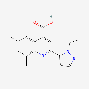 2-(1-ethyl-1H-pyrazol-5-yl)-6,8-dimethylquinoline-4-carboxylic acid