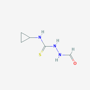 molecular formula C5H9N3OS B4273525 N-cyclopropyl-2-formylhydrazine-1-carbothioamide 