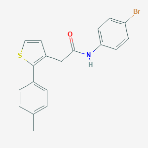 molecular formula C19H16BrNOS B427353 N-(4-bromophenyl)-2-[2-(4-methylphenyl)thiophen-3-yl]acetamide CAS No. 371236-43-0