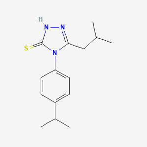 5-isobutyl-4-(4-isopropylphenyl)-4H-1,2,4-triazole-3-thiol