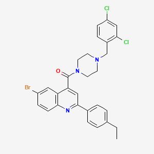 6-bromo-4-{[4-(2,4-dichlorobenzyl)-1-piperazinyl]carbonyl}-2-(4-ethylphenyl)quinoline