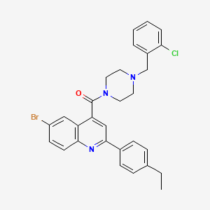 6-bromo-4-{[4-(2-chlorobenzyl)-1-piperazinyl]carbonyl}-2-(4-ethylphenyl)quinoline