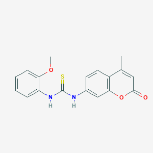 molecular formula C18H16N2O3S B4273573 N-(2-methoxyphenyl)-N'-(4-methyl-2-oxo-2H-chromen-7-yl)thiourea 