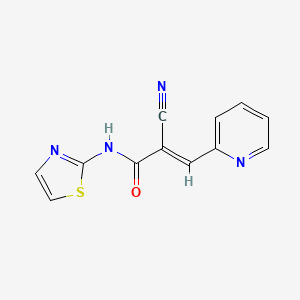 2-cyano-3-(2-pyridinyl)-N-1,3-thiazol-2-ylacrylamide