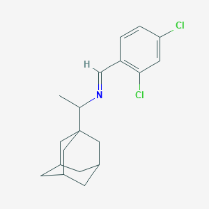 molecular formula C19H23Cl2N B427362 N-[1-(1-adamantyl)ethyl]-N-(2,4-dichlorobenzylidene)amine 
