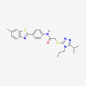 2-[(5-isopropyl-4-propyl-4H-1,2,4-triazol-3-yl)thio]-N-[4-(6-methyl-1,3-benzothiazol-2-yl)phenyl]acetamide