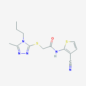 N-(3-CYANO-2-THIENYL)-2-[(5-METHYL-4-PROPYL-4H-1,2,4-TRIAZOL-3-YL)SULFANYL]ACETAMIDE