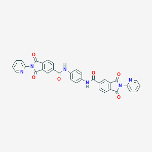 N-[4-({[1,3-dioxo-2-(2-pyridinyl)-2,3-dihydro-1H-isoindol-5-yl]carbonyl}amino)phenyl]-1,3-dioxo-2-(2-pyridinyl)-5-isoindolinecarboxamide