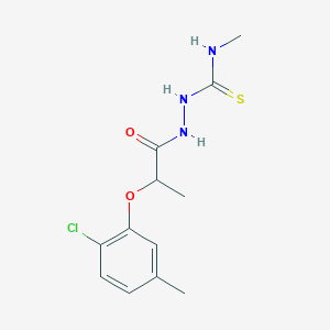 molecular formula C12H16ClN3O2S B4273654 2-[2-(2-chloro-5-methylphenoxy)propanoyl]-N-methylhydrazinecarbothioamide 