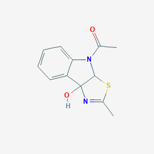 molecular formula C12H12N2O2S B427368 4-Acetyl-2-methyl-8b-hydroxy-3a,8b-dihydro-4h-thiazolo[5,4-b]indole 