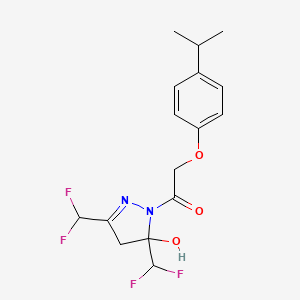 3,5-bis(difluoromethyl)-1-[(4-isopropylphenoxy)acetyl]-4,5-dihydro-1H-pyrazol-5-ol