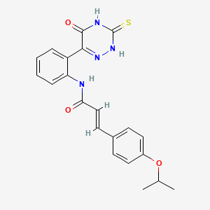 molecular formula C21H20N4O3S B4273702 3-(4-isopropoxyphenyl)-N-[2-(5-oxo-3-thioxo-2,3,4,5-tetrahydro-1,2,4-triazin-6-yl)phenyl]acrylamide 