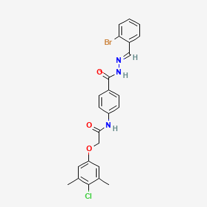 N-(4-{[2-(2-bromobenzylidene)hydrazino]carbonyl}phenyl)-2-(4-chloro-3,5-dimethylphenoxy)acetamide