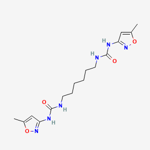 molecular formula C16H24N6O4 B4273715 N',N'''-1,6-hexanediylbis[N-(5-methyl-3-isoxazolyl)urea] 