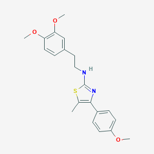 molecular formula C21H24N2O3S B427373 N-[2-(3,4-dimethoxyphenyl)ethyl]-4-(4-methoxyphenyl)-5-methyl-1,3-thiazol-2-amine CAS No. 380171-94-8