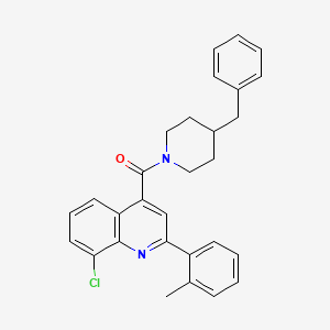 4-[(4-benzyl-1-piperidinyl)carbonyl]-8-chloro-2-(2-methylphenyl)quinoline