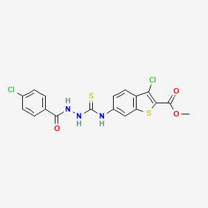 methyl 3-chloro-6-({[2-(4-chlorobenzoyl)hydrazino]carbonothioyl}amino)-1-benzothiophene-2-carboxylate