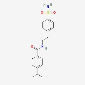 4-(propan-2-yl)-N-[2-(4-sulfamoylphenyl)ethyl]benzamide