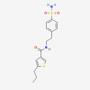 5-propyl-N-[2-(4-sulfamoylphenyl)ethyl]thiophene-3-carboxamide