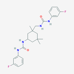 molecular formula C24H30F2N4O2 B4273785 1-(3-Fluorophenyl)-3-[3-({[(3-fluorophenyl)carbamoyl]amino}methyl)-3,5,5-trimethylcyclohexyl]urea 