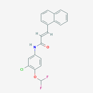 N-[3-chloro-4-(difluoromethoxy)phenyl]-3-(1-naphthyl)acrylamide