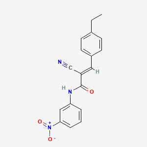 molecular formula C18H15N3O3 B4273796 (2E)-2-cyano-3-(4-ethylphenyl)-N-(3-nitrophenyl)prop-2-enamide 