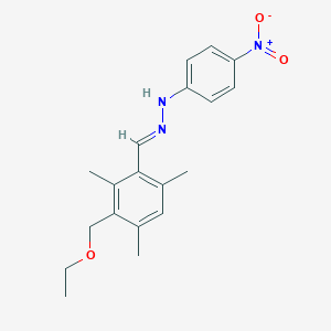 molecular formula C19H23N3O3 B427380 3-(Ethoxymethyl)-2,4,6-trimethylbenzaldehyde {4-nitrophenyl}hydrazone 