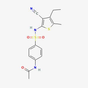 N-{4-[(3-cyano-4-ethyl-5-methylthiophen-2-yl)sulfamoyl]phenyl}acetamide